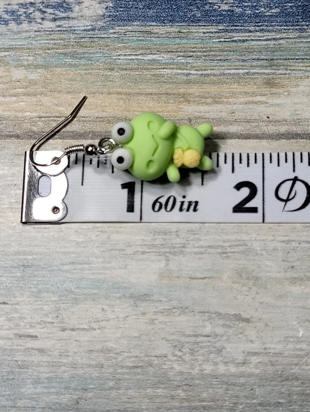 Cute Green Turtle & Frog Kids Earrings - Set of 2 Pairs